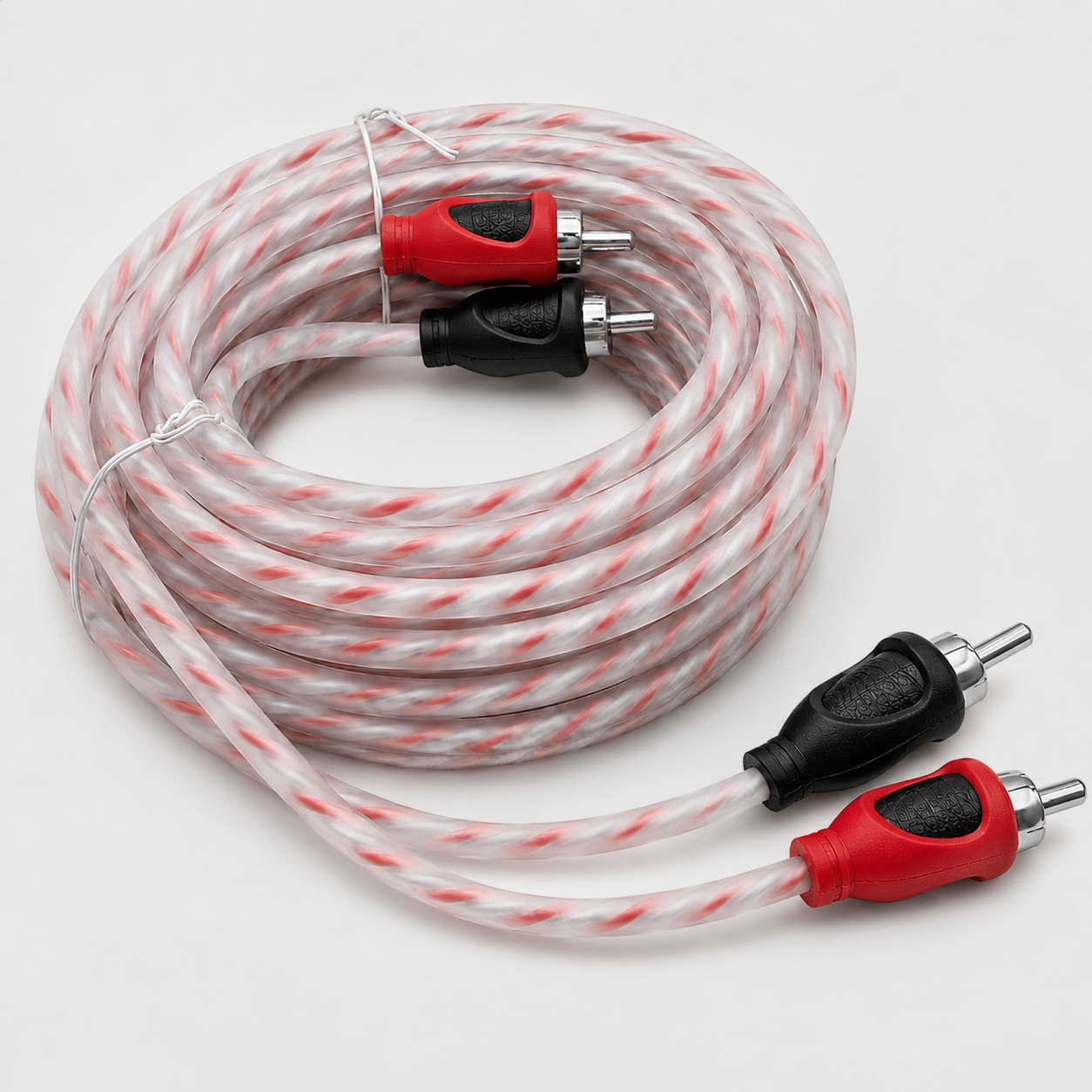 Blurred Vision Audio BVRRCA2CH – 17ft Premium Ofc 2-Channel RCA Interconnect Cable (Red)