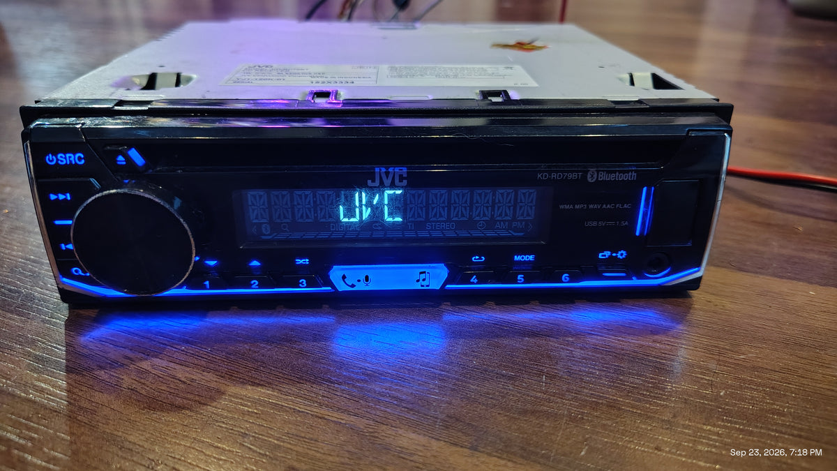 JVC KD-RD79BT 1 DIN In-Dash CD Receiver Head Unit Bluetooth USB Input Tested ✅