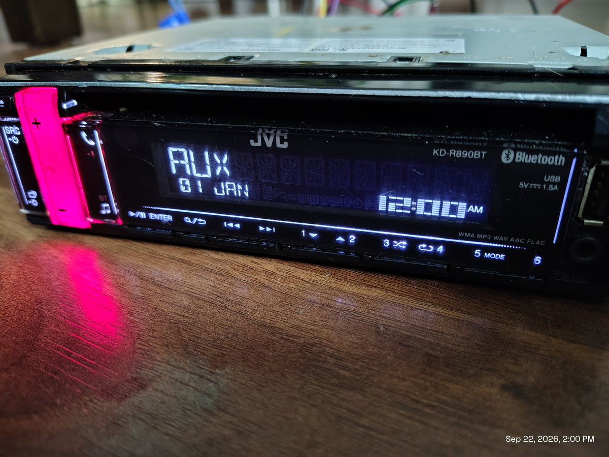 JVC KD-R890BT In-Dash 1-DIN CD/MP3 Stereo Receiver with Streaming DJ, Tested ✅