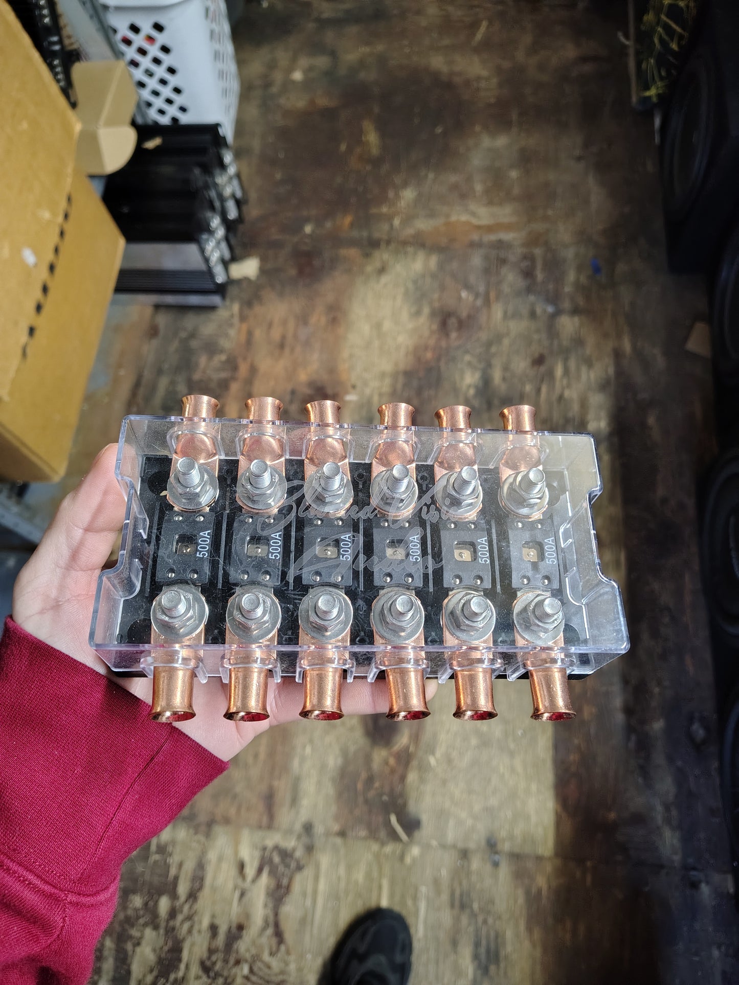 Blurred Vision Audio BV-6Mega Fuse Holder, Fuses & Lugs (Loaded)