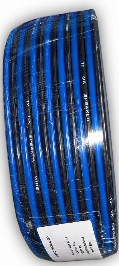 Blurred Vision Audio BV12GCCA Series Premium Speaker Wire 100'Ft (Blue/Black)