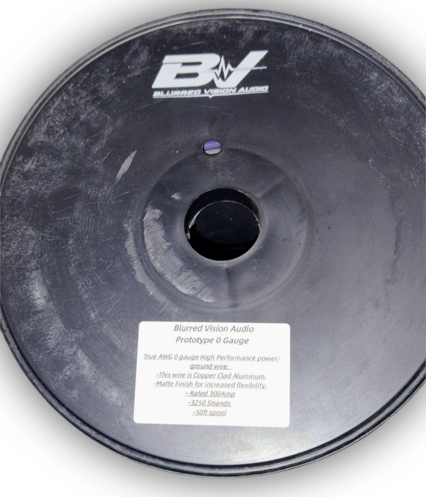 Blurred Vision Audio 0 Gauge 50 Feet Power/Ground Battery Wire Cables (BLUE)(Prototype) With 6 Copper Lugs
