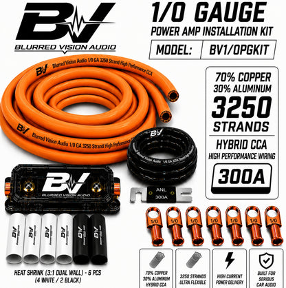 BLURRED VISION AUDIO
1/0 GA HYBRID CCA POWER AMP INSTALLATION KIT BV-1/0-PGKIT