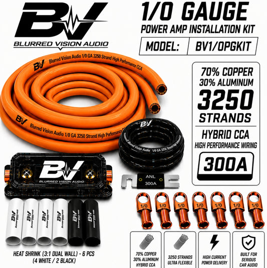 BLURRED VISION AUDIO
1/0 GA HYBRID CCA POWER AMP INSTALLATION KIT BV-1/0-PGKIT