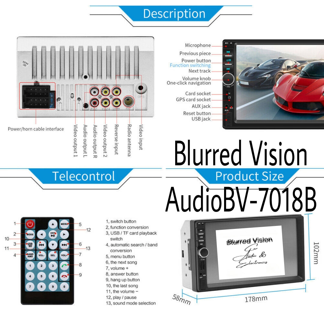 Blurred Vision Audio (1)BV-7018B 4*Blurred Vision Audio (4)SX-A620 6.5"