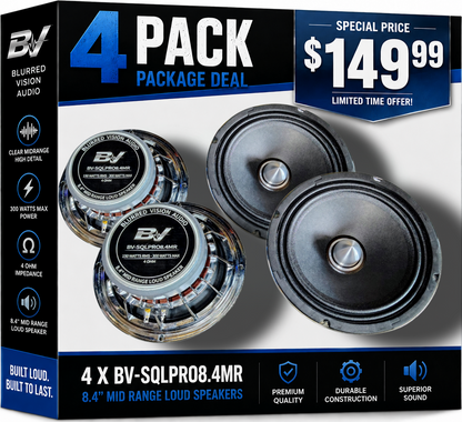Blurred Vision Audio BV-SQLPRO8.4MR – 4 PACK BUNDLE DEAL