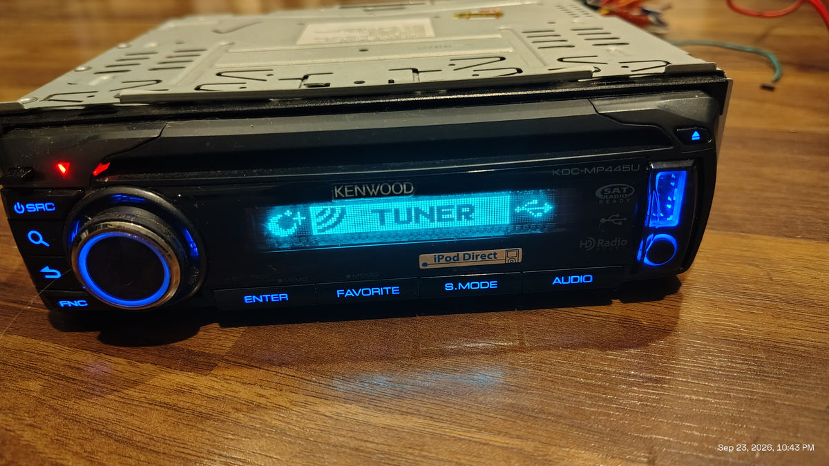 Kenwood KDC-MP445U 1-DIN Radio with Aux USB Tested ✅