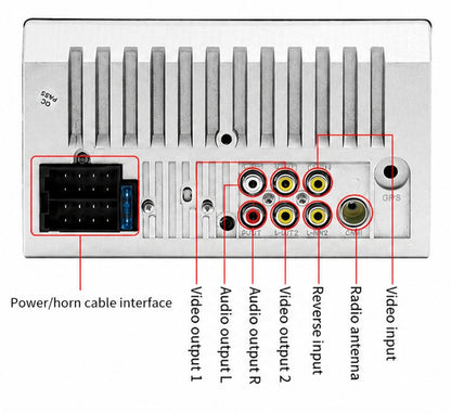 Blurred Vision BV-7018B Double Din in-Dash Head Unit Bluetooth Mirrorlink USB Auxiliary