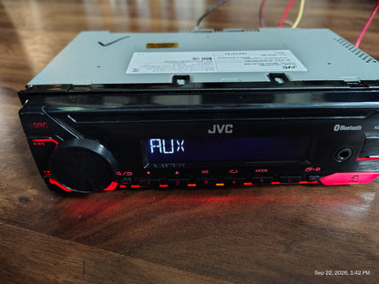 JVC KD-X270BT 1 DIN Digital Media Receiver No CD Bluetooth USB AUX Tested ✅
