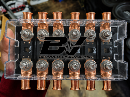 Blurred Vision Audio BV-6Mega Fuse Holder, Fuses & Lugs (Loaded)