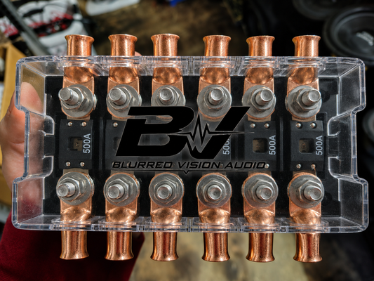 Blurred Vision Audio BV-6Mega Fuse Holder, Fuses & Lugs (Loaded)