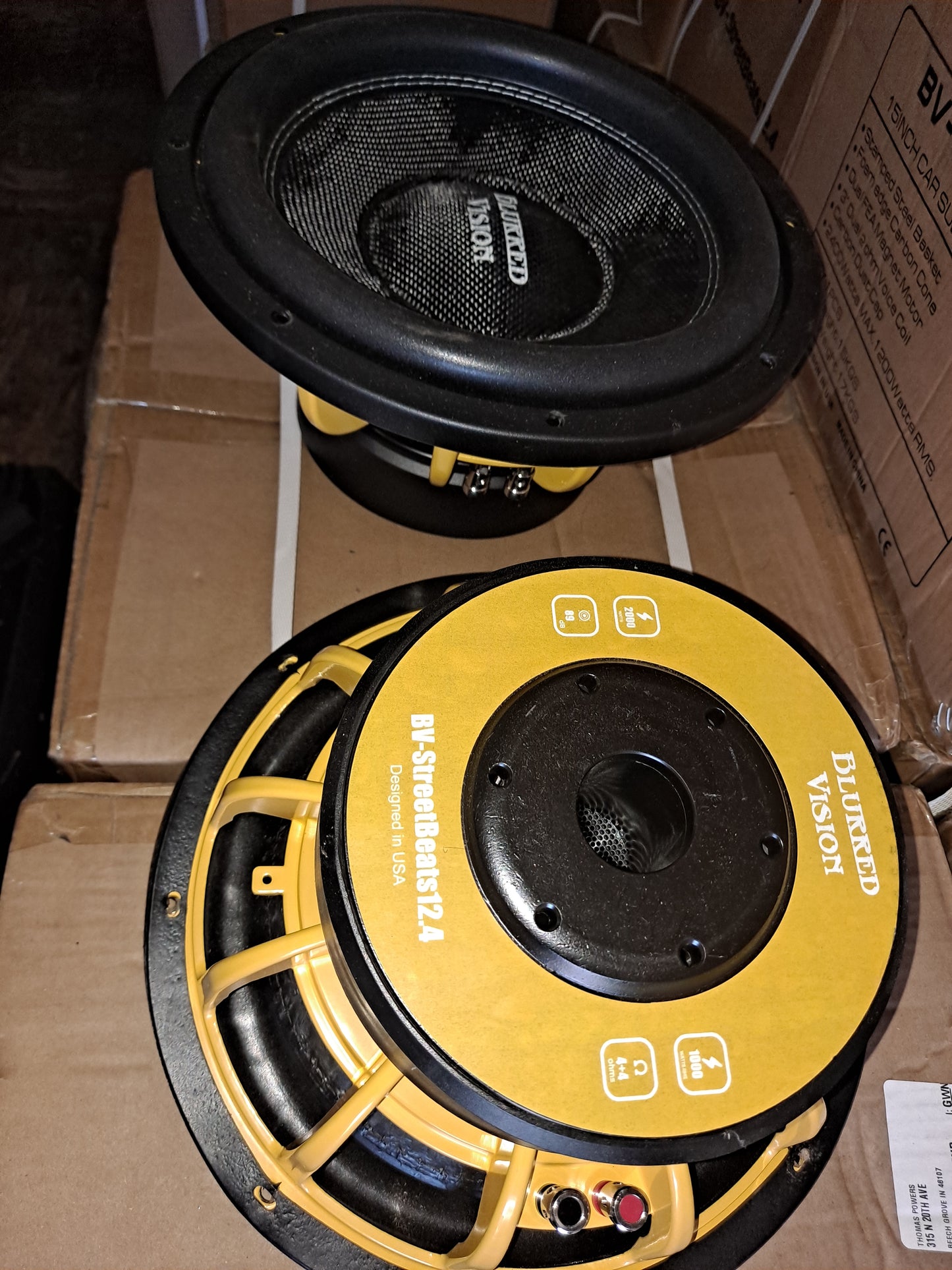 (2)PACK BLURRED VISION AUDIO STREETBEATS12.4 SUBWOOFERS