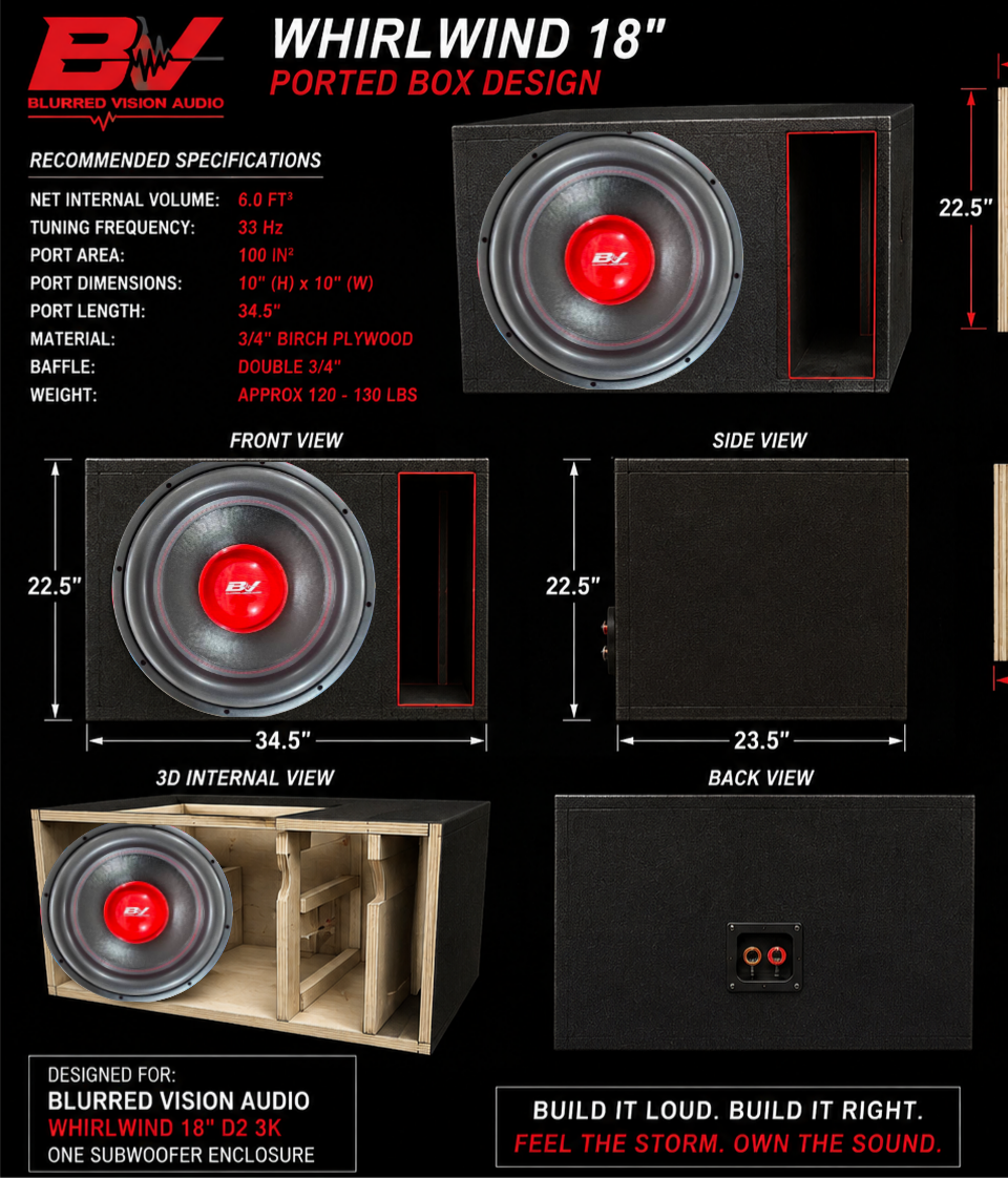🔊 BLURRED VISION AUDIO WHIRLWIND SERIES 18" 🔊(Pre-Sale)
