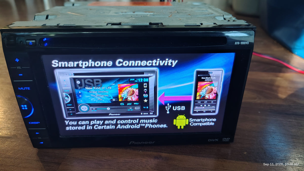 Pioneer AVH-100DVD 2 DIN 6.2in Touchscreen CD/DVD Player USB  AUX Tested ✅