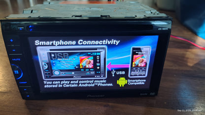 Pioneer AVH-100DVD 2 DIN 6.2in Touchscreen CD/DVD Player USB  AUX Tested ✅