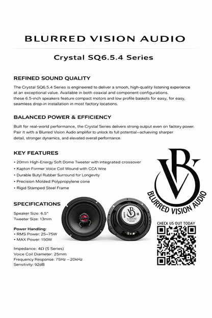 Blurred Vision Audio Crystal SQ6.5.4 6.5" Speakers