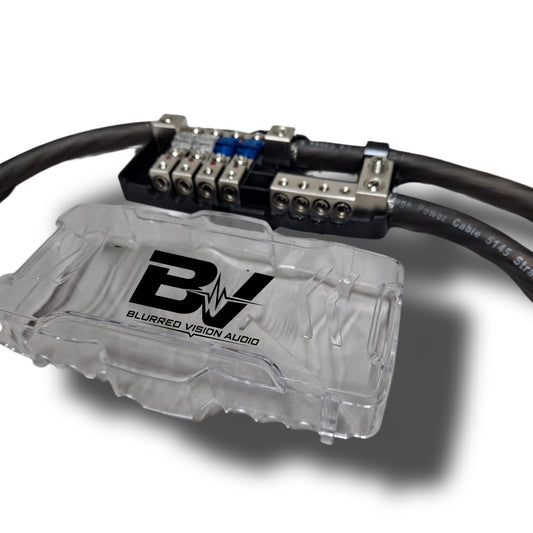 Blurred Vision Audio BV-PGDISTRO POWER & GROUND DISTRIBUTION BLOCK With 6 MINI ANL FUSES & HOLDER