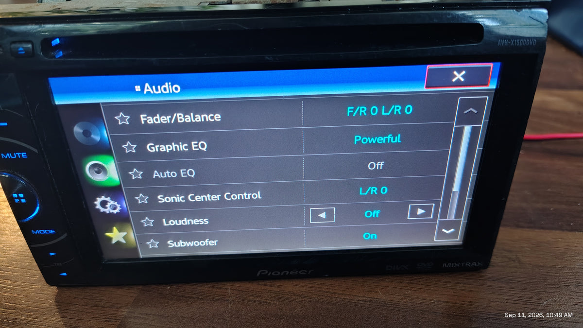 Pioneer AVH-X1500DVD Multimedia DVD Receiver 6.1" Double-DIN Tested ✅