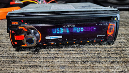 Kenwood KDC-BT310U 1 DIN CD Player Car Stereo Bluetooth AUX  Input Tested ✅