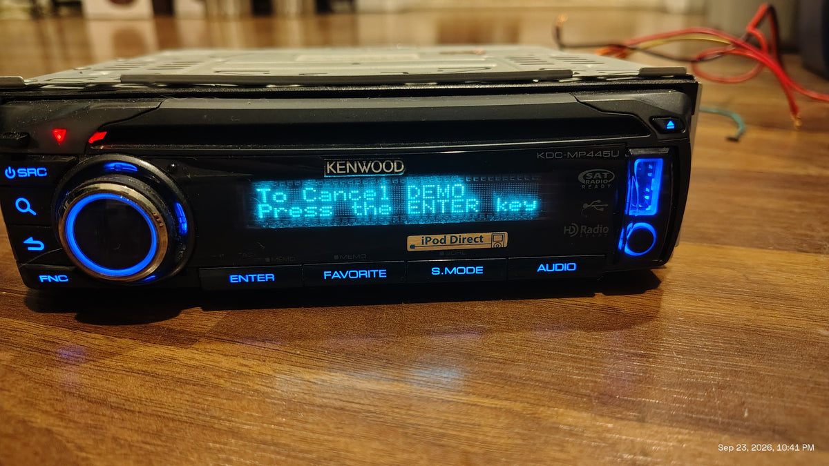 Kenwood KDC-MP445U 1-DIN Radio with Aux USB Tested ✅