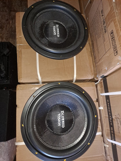 (2)PACK BLURRED VISION AUDIO STREETBEATS12.4 SUBWOOFERS