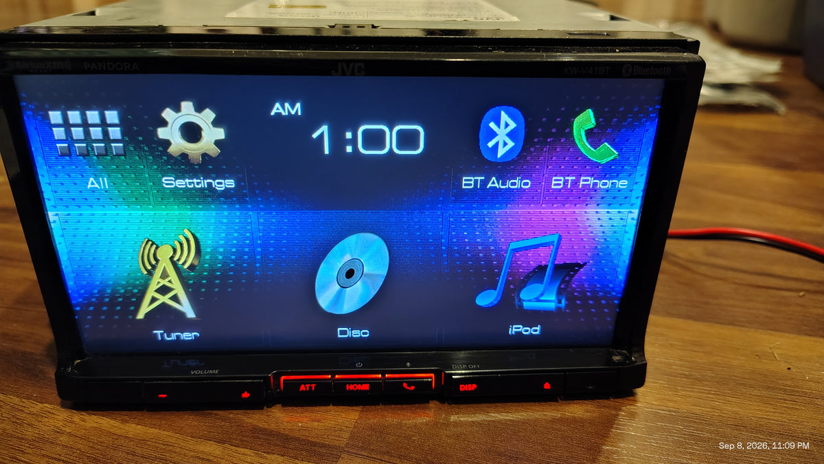 JVC KW-V41BT Bluetooth CD Receiver Double Din Tested ✅