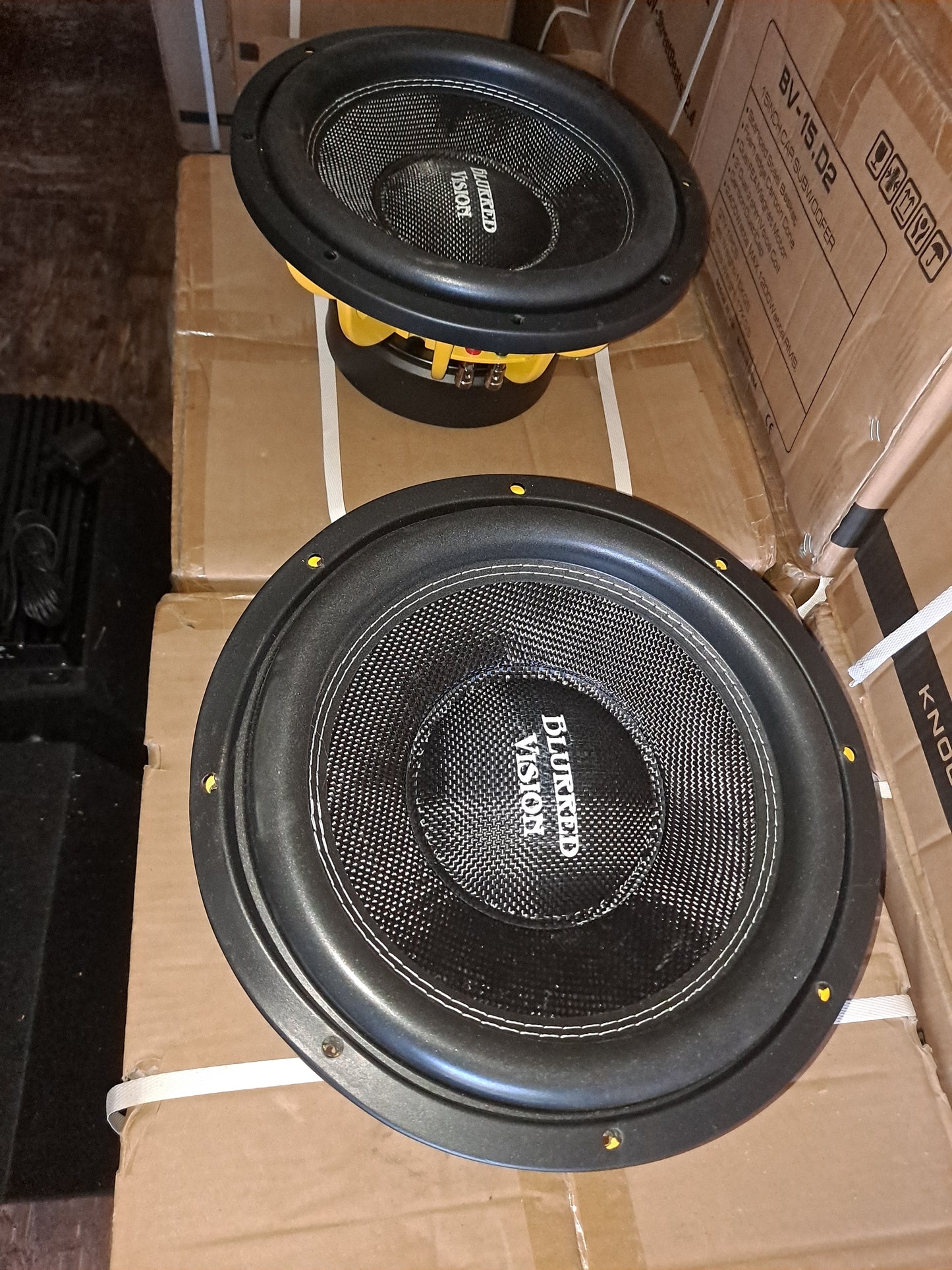 (2)PACK BLURRED VISION AUDIO STREETBEATS12.4 SUBWOOFERS