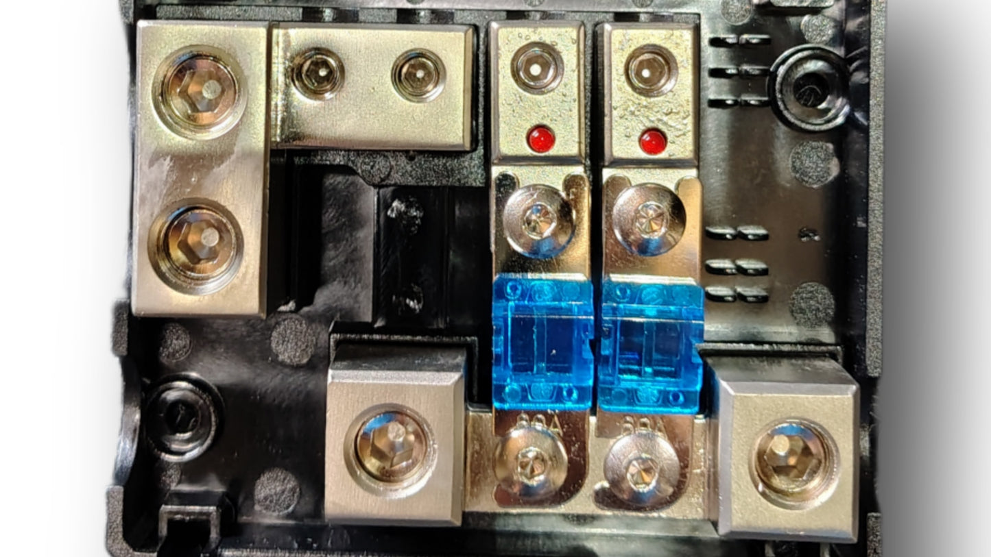 Blurred Vision Audio BV-MINIPGDISTRO
High-Performance Power & Ground Distribution Block with 2 Mini-ANL Fuses & Holder
