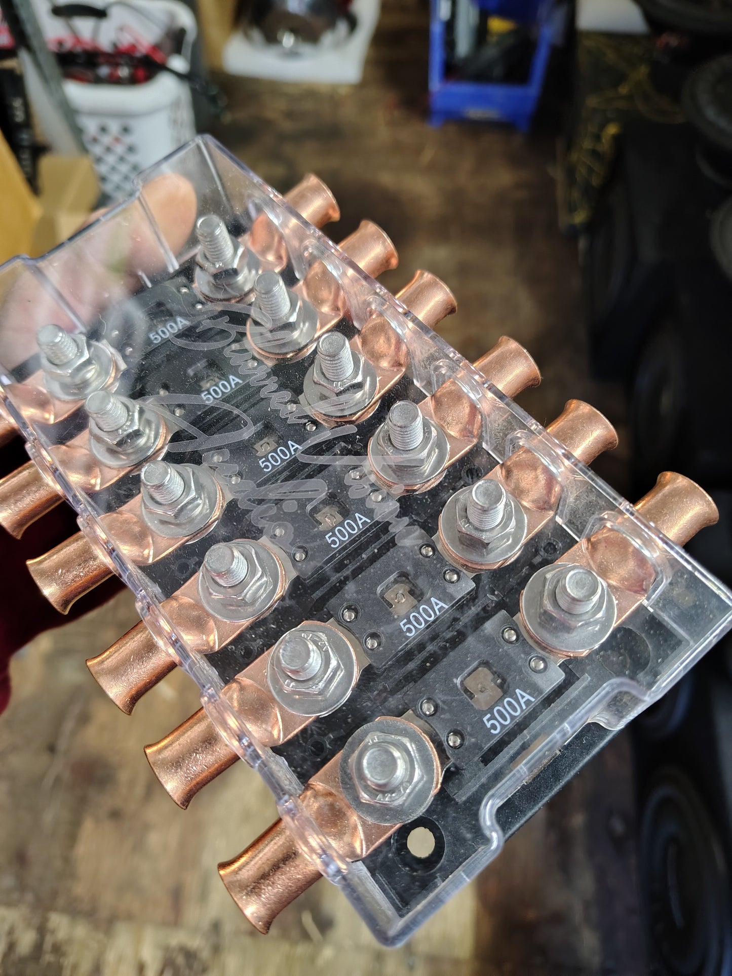 Blurred Vision Audio BV-6Mega Fuse Holder, Fuses & Lugs (Loaded)