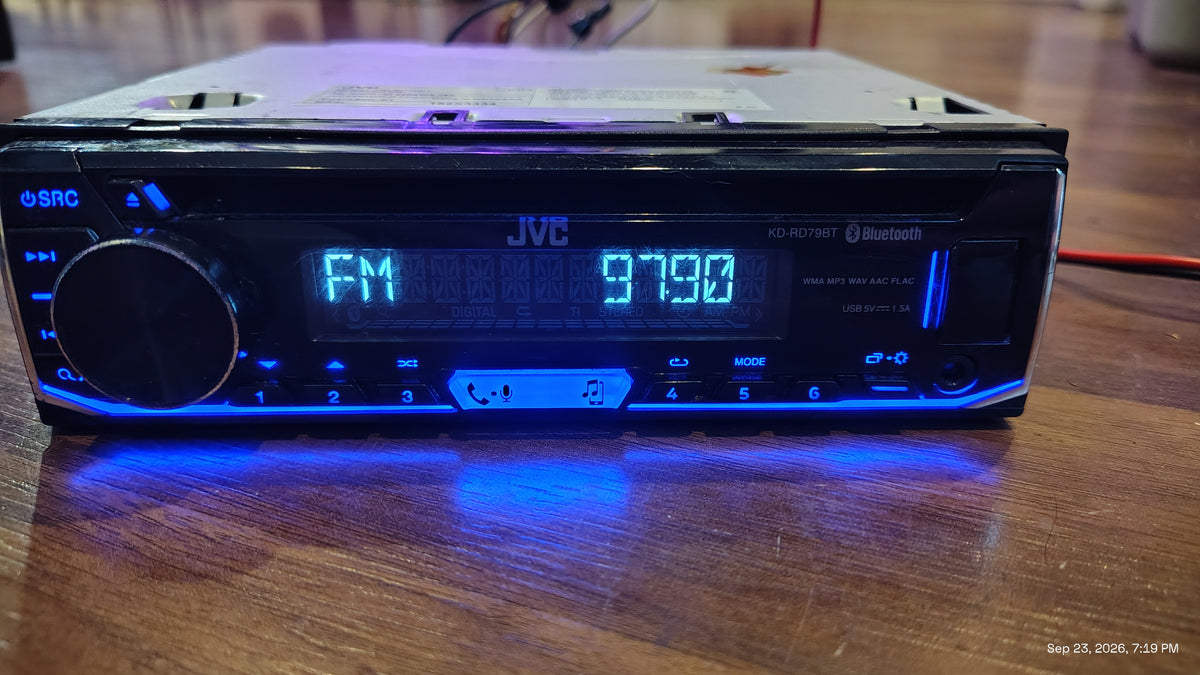 JVC KD-RD79BT 1 DIN In-Dash CD Receiver Head Unit Bluetooth USB Input Tested ✅