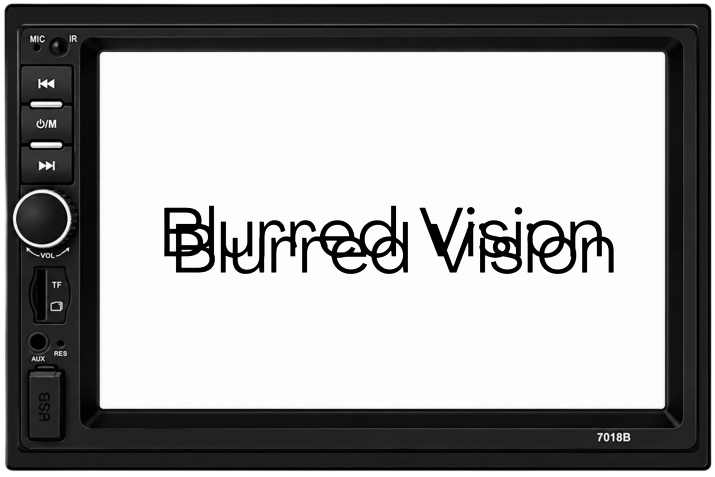 Blurred Vision BV-7018B Double Din in-Dash Head Unit Bluetooth Mirrorlink USB Auxiliary