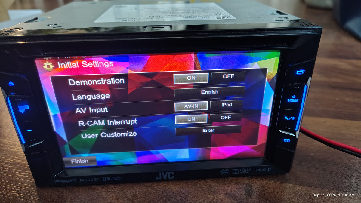 JVC KW-V21BT 6.8" Touchscreen 2-Din Bluetooth  Receiver,FM,USB Tested ✅