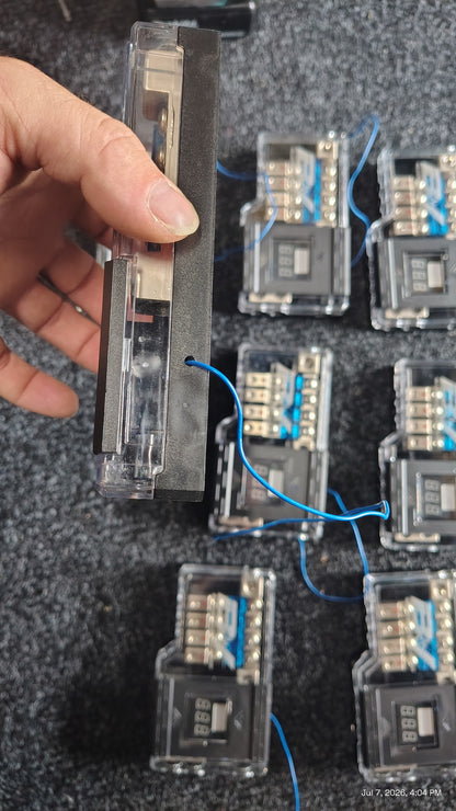 Blurred Vision Audio BVPROVM Fused Power Distribution Block with Digital Led Volt Meter