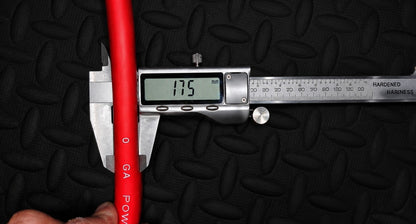 Blurred Vision Audio 0 Gauge 50 Feet Power/Ground Battery Wire Cables (RED)(Prototype)With 6 Copper Terminals