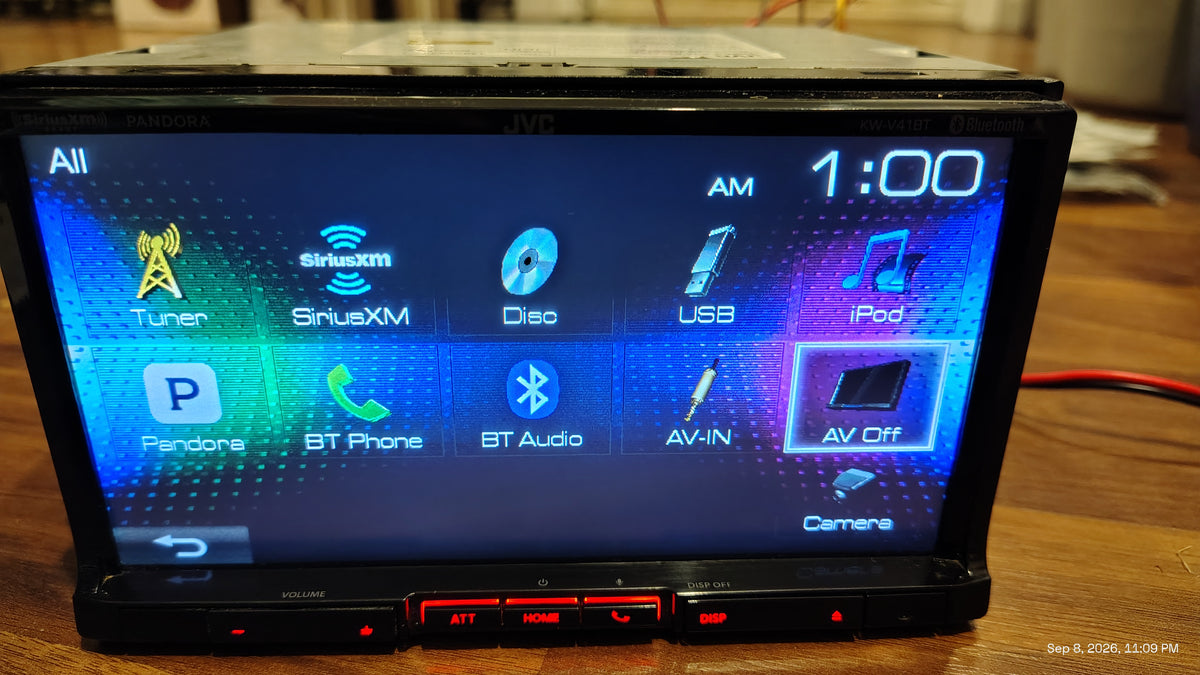 JVC KW-V41BT Bluetooth CD Receiver Double Din Tested ✅