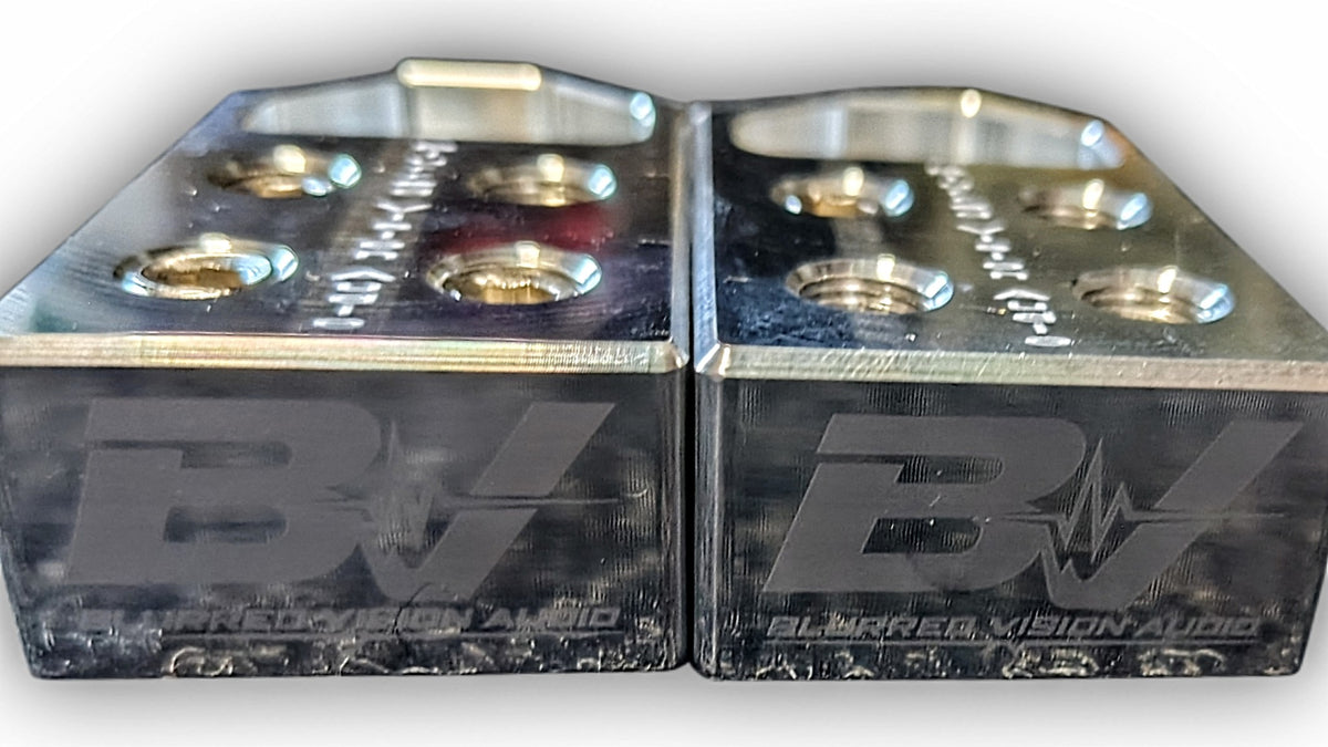 2*Blurred Vision Audio BV4SPOT- High Quality BOLT DOWN SET SCREW TYPE BATTERY TERMINALS