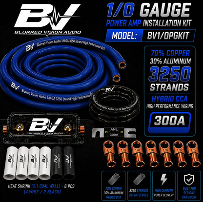 BLURRED VISION AUDIO
1/0 GA HYBRID CCA POWER AMP INSTALLATION KIT BV-1/0-PGKIT