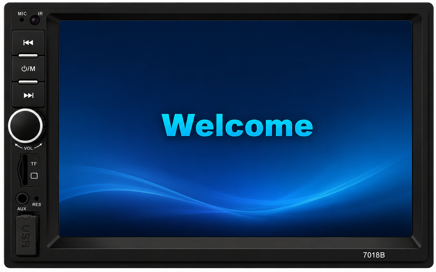 Blurred Vision BV-7018B Double Din in-Dash Head Unit Bluetooth Mirrorlink USB Auxiliary