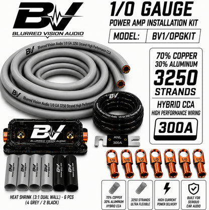 BLURRED VISION AUDIO
1/0 GA HYBRID CCA POWER AMP INSTALLATION KIT BV-1/0-PGKIT