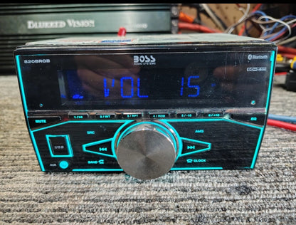 BOSS Audio Double Din 820BRGB Bluetooth USB AUXILIARY Tested ✅
