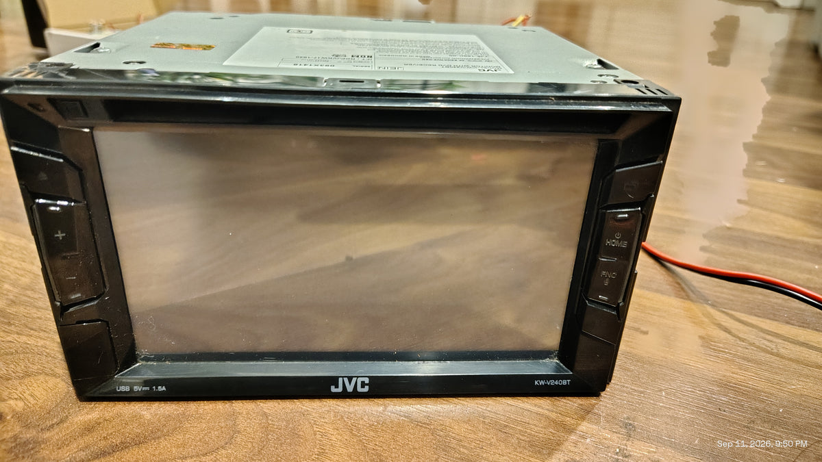 JVC KW-V240BT Stereo Radio Receiver with AM/FM, CD, DVD, USB, Bluetooth Tested ✅