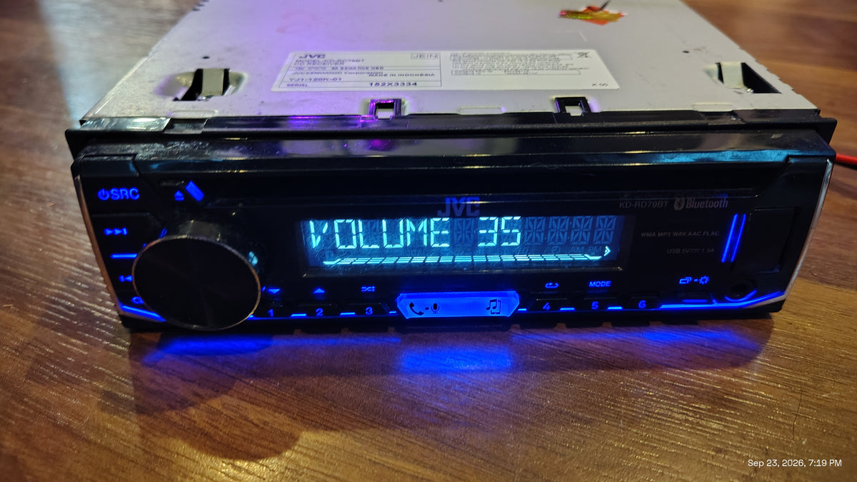JVC KD-RD79BT 1 DIN In-Dash CD Receiver Head Unit Bluetooth USB Input Tested ✅