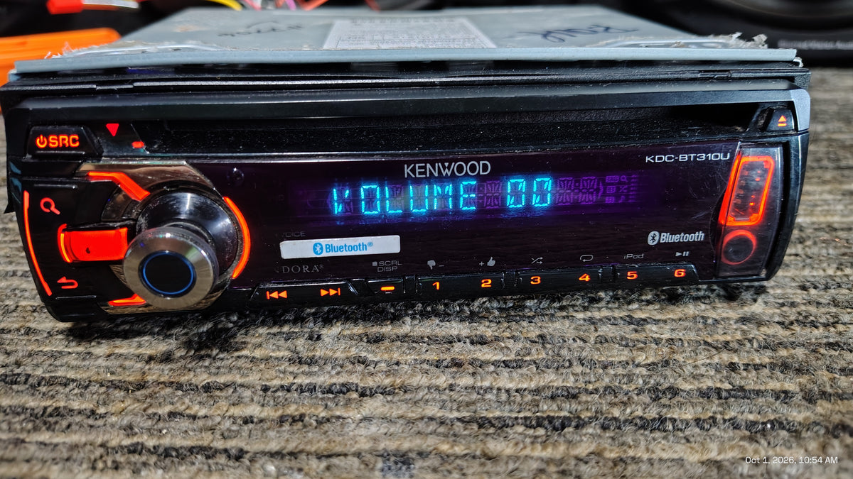 Kenwood KDC-BT310U 1 DIN CD Player Car Stereo Bluetooth AUX  Input Tested ✅
