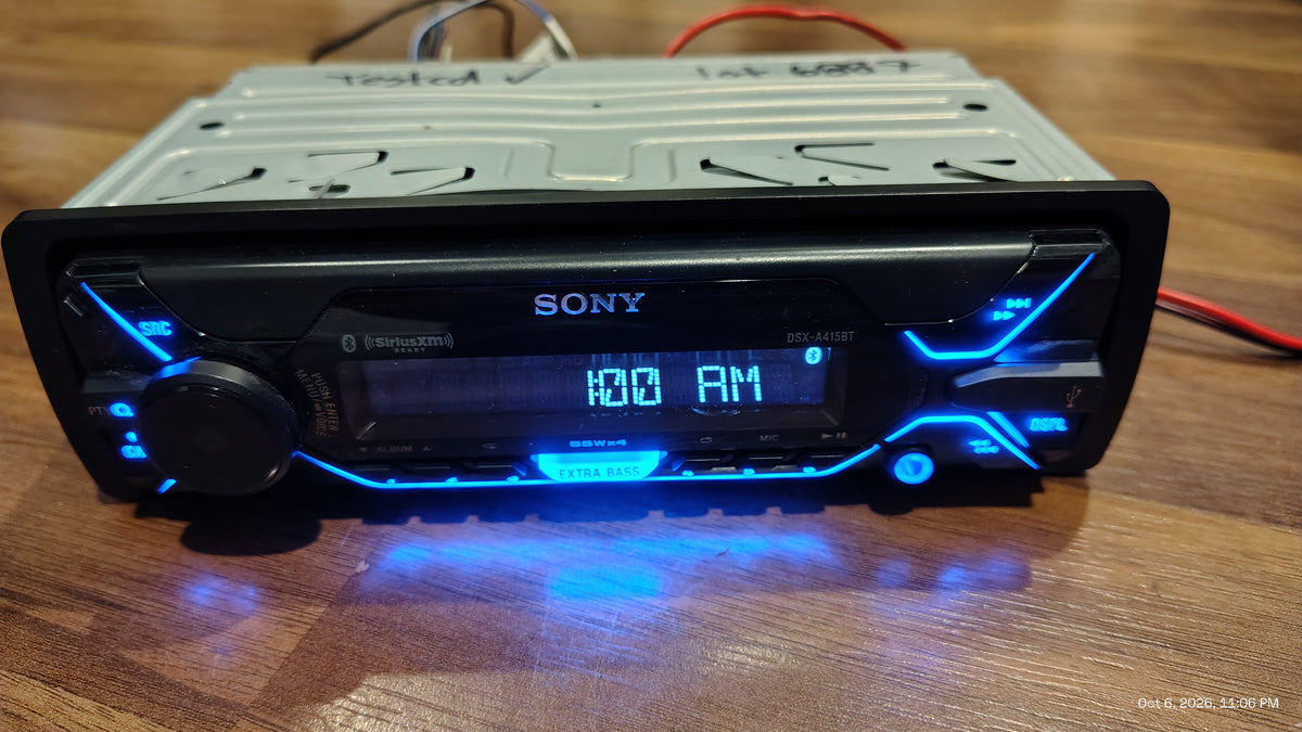 Sony DSX-A415BT 1 DIN Digital Media Receiver Bluetooth USB  SiriusXM Tested ✅