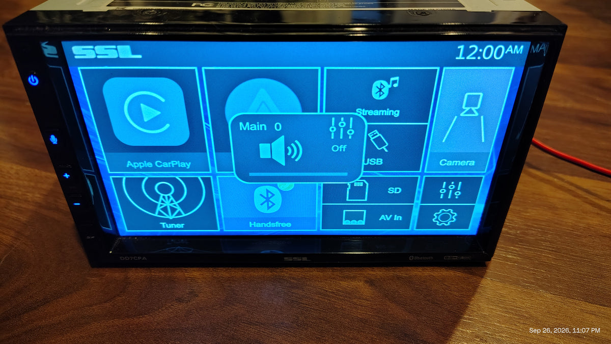 SSL DD7CPA 2-DIN  Digital Media Receiver CarPlay Android Auto BT USB Tested ✅