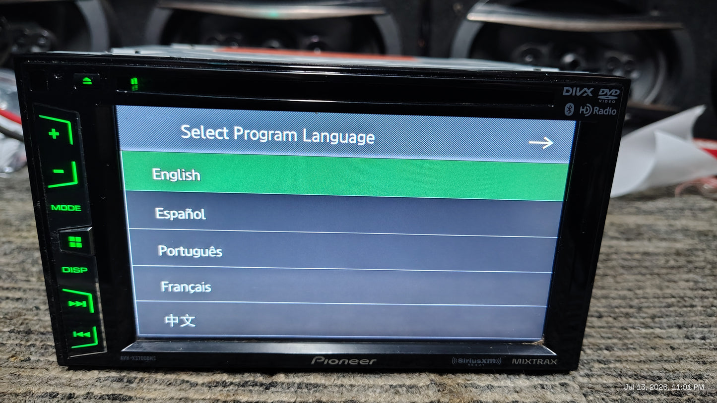 Pioneer AVH-X3700BHS Touchscreen DVD Receiver Bluetooth HD Radio 6.2" Tested ✅