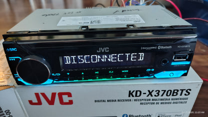JVC KD-X370BTS 1 DIN Digital Media Receiver Bluetooth USB SiriusXM Tested ✅