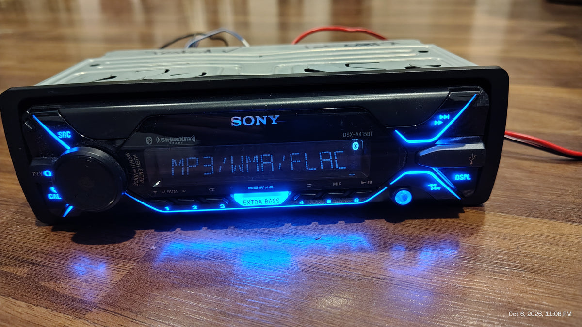 Sony DSX-A415BT 1 DIN Digital Media Receiver Bluetooth USB  SiriusXM Tested ✅