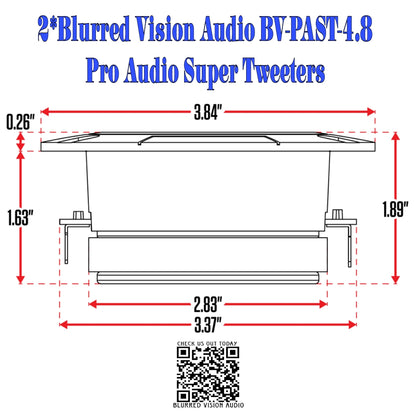 2*Blurred Vision Audio BV-PAST-4.8 Pro Audio Super Tweeters