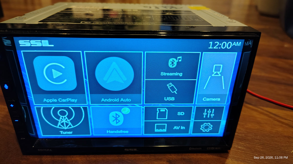 SSL DD7CPA 2-DIN  Digital Media Receiver CarPlay Android Auto BT USB Tested ✅